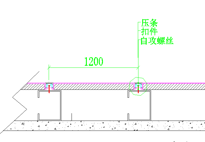 压条安装节点图
